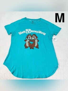 Walt Disney world Disney Parks Chip N Dale Thumper Bedazzle short sleeve Shirt M
